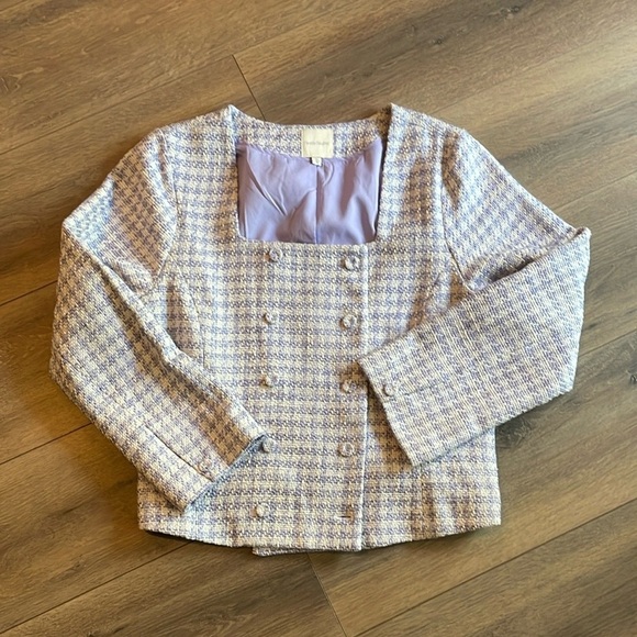 💕FAVORITE DAUGHTER💕 Dasha Top ~ Lilac Tweed 14 - Picture 4 of 7